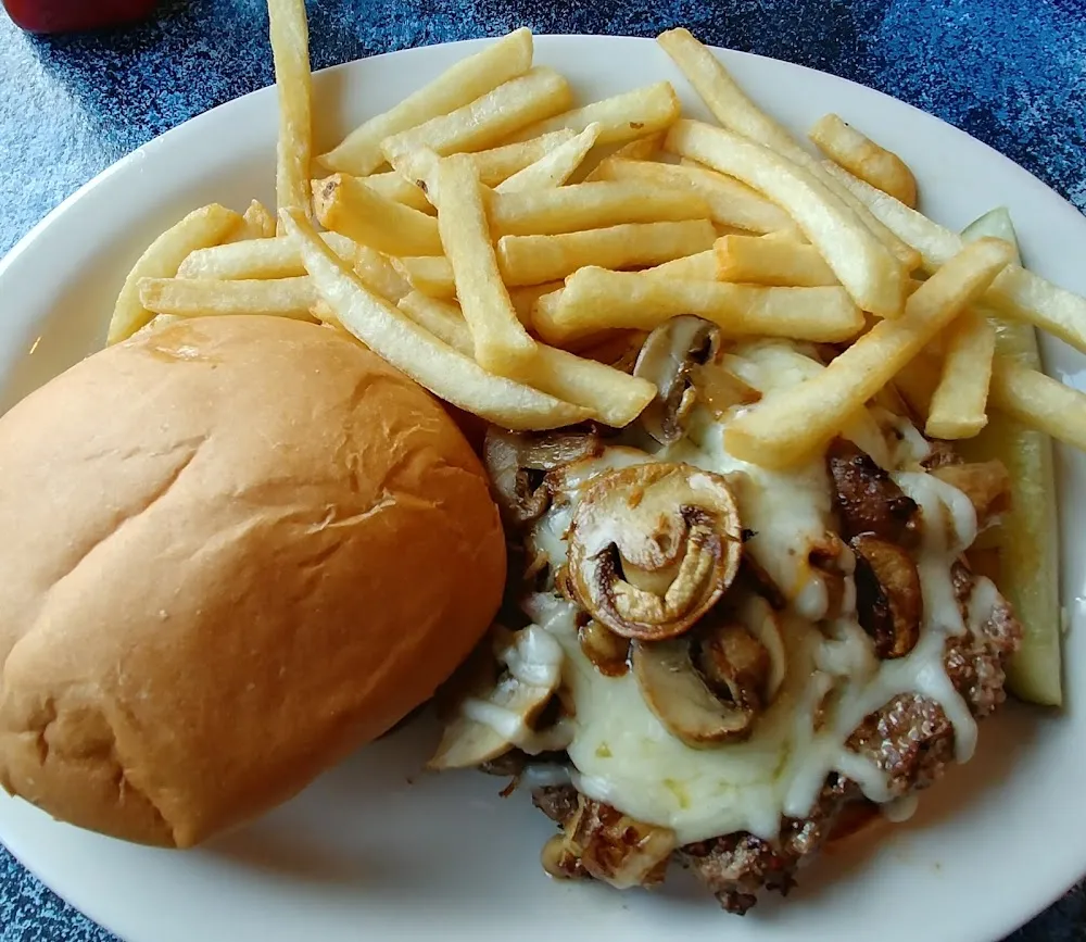 Mushroom and Swiss Burger